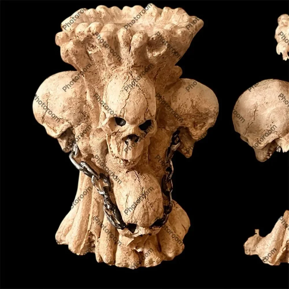 Halloween Skull Candlestick holders set of 2
